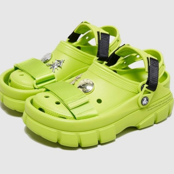 NEW CROCS X SANKUANZ LIME COLOR 2 in 1 - Picture 1 of 6